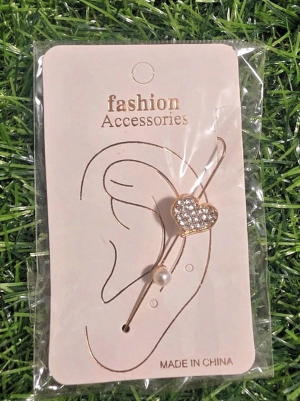 Heart Drop Earrings in Pink & Gold NWT